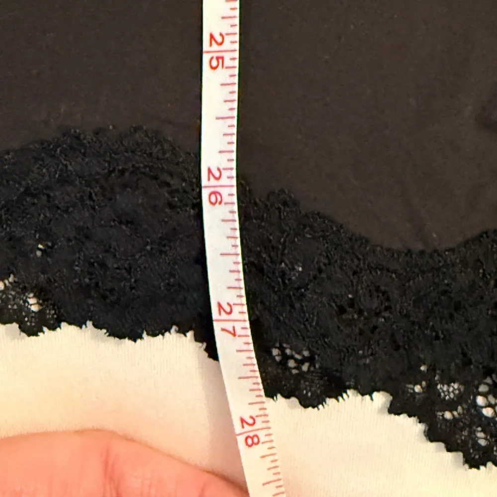 SKIMS Fits Everybody Lace Triangle Onesie Onyx Black Lace-Trim Bodysuit XL NWT